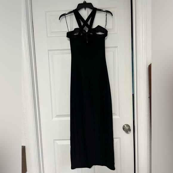 The Indecent Proposal Dress. Gorgeous Black Semi Formal Maxi Dress. - Picture 9 of 11
